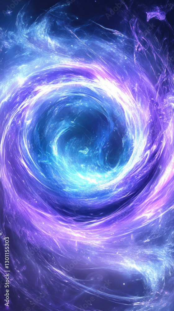 Wall mural swirling vortex of light creating a cosmic maelstrom in the universe