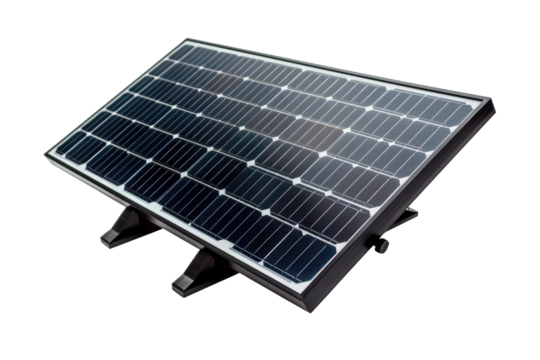 foldable solar panel design on transparent background