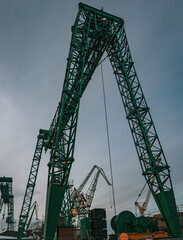 High cranes in the Gdańsk Stocznia, old shipyard © Maryna Konoplytska