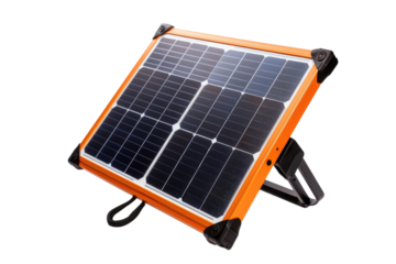 foldable solar panel design on transparent background