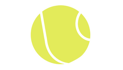 Tennis ball graphic in bright yellow color