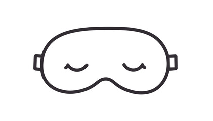 Obraz premium Sleep mask with closed eyes