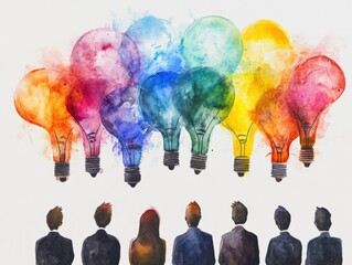 Creative leadership inspiration corporate setting watercolor artwork colorful environment artistic viewpoint