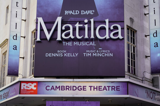 Matilda The Musical, West End London Theatre District, Cambridge Theatre, Historic Theatre, Performing Arts Stage Show, Central London Covent Garden, England, United Kingdom - February 2025