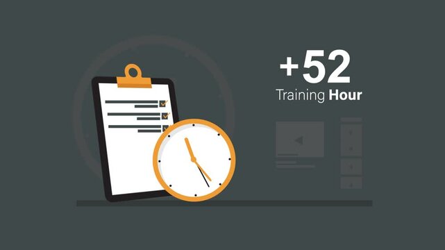 vector illustration animation of training work