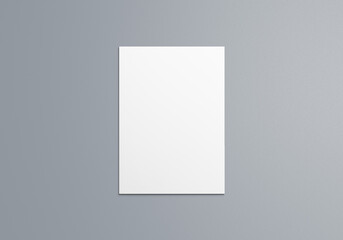 Blank Folded Card Mockup on Gray Background