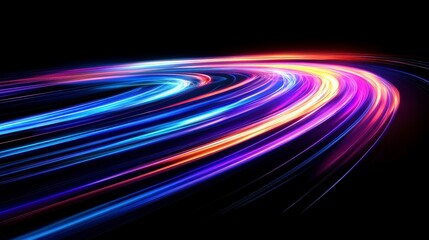 Abstract colorful light trails