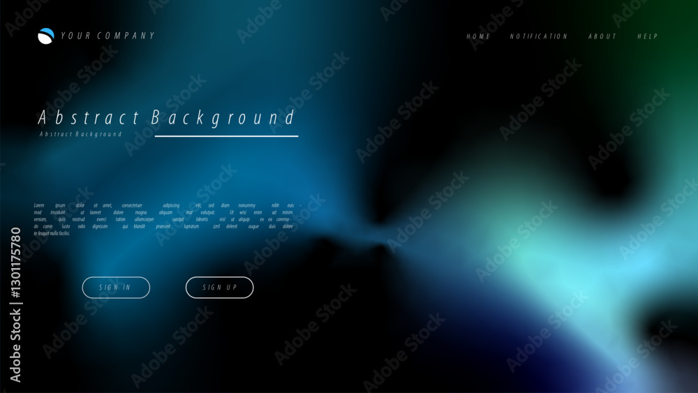 Wall mural mesh gradient abstract background for your landing page design. minimal background for website desig