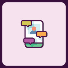 Mobile Messaging App Interface Icon Design