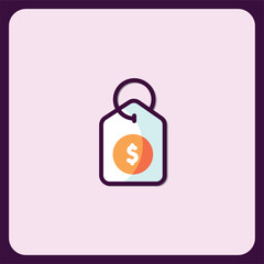 Price Tag Icon, Shopping Label, Dollar Sign, Cost, Budget, Finance, Expense, Commerce, Sale, Discount, Retail, Market, Purchase, Payment, Value
