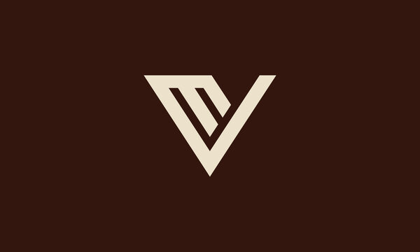 EV or MV creative monogram logo design
