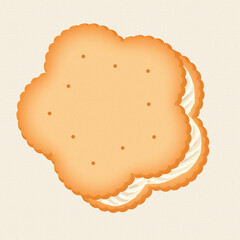 cute cookie and cream sandwich kawaii