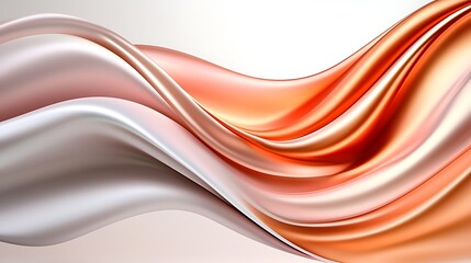 Obraz premium Abstract Orange and White Velvet Wave Background