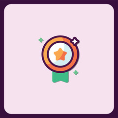 Award Winning Badge Icon, Achievement and Reward Symbol