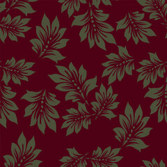 Elegance pink floral stems seamless pattern on a grey background. Vector hand drawn. Artistic, abstract flowers and tiny leaves, buds bells printing. Template for designs, fabric, fashion, textile
