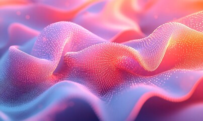 Fototapeta premium Abstract Pink Orange Wave Particle Background Texture