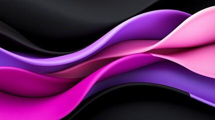 Fototapeta premium Abstract Pink Purple Black Wave Background Design