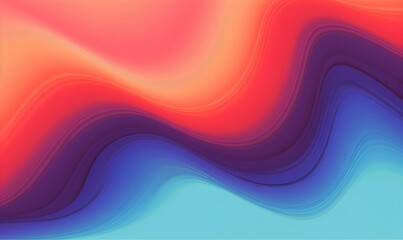Fototapeta premium Abstract colorful gradient background with waves. Orange and blue abstract gradient background. 