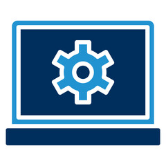 It Engineering Blue Color Icon