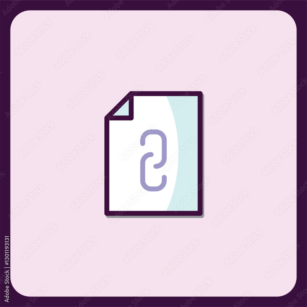 Poster hyperlink document icon minimalist design for website and application