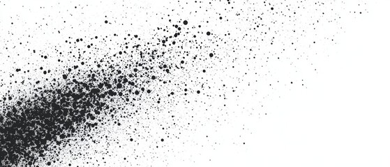 Grunge noise gradient texture. Dirty grain background. Dotted halftone overlay. Sand dusty distressed wallpaper. Grungy grit pattern. Black-white random dot texture