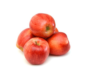 Fresh red apples isolated on white background