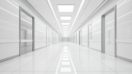 Blurred hospital or clinic corridor, great for healthcare visuals. -