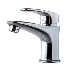 Modern faucet asset on white background in-house furniture item display sleek design concept