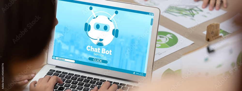 Poster chatbot software application for brisk online business that automatically reply to customer question