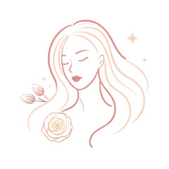 Feminine beauty with floral design