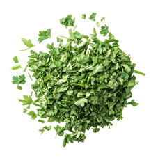 Obraz premium Fresh Chopped Parsley Pile Culinary Herb Green Garnish Food Photography