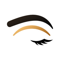 Elegant eyebrow and eyelashes illustration
