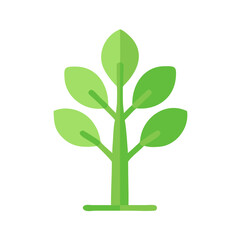 Simple green tree representing environmental sustainability