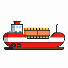 vector illustration of a ship