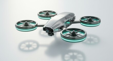 Futuristic AI Drone with Sleek Body