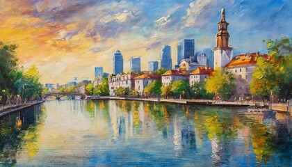 Naklejka premium panorama of moscow russia