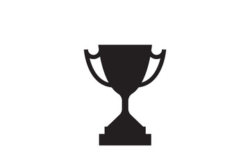 Simple trophy icon vector illustration sign.