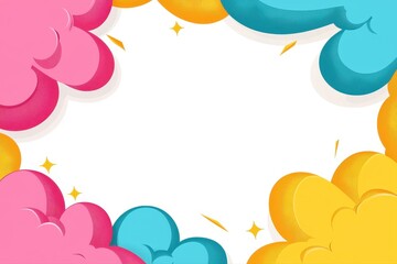 Colorful balloons in a vibrant comic explosion background vector design for festive celebrations and events
