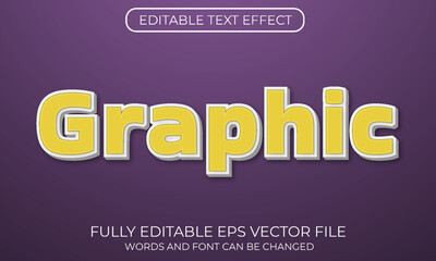 Graphic editable text effect