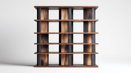 Modern furniture shelf display in-house design minimalist asset white background environment