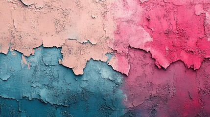Obraz premium Abstract colorful teal, pink, and blue urban wall texture a modern pattern for a grunge, new wave background.