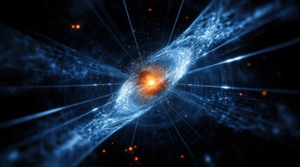 Obraz premium Cosmic explosion of stars deep space digital art celestial environment abstract viewpoint universe concept for seo impact