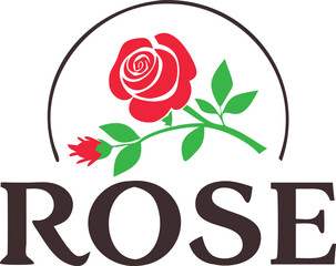 A simple, yet elegant logo design of a red rose, perfectly suited for a floral shop, gardening company, or brand focused on natural beauty.