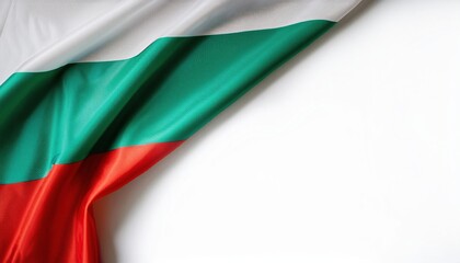 Bulgarian flag displaying vibrant colors against a neutral background