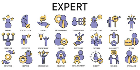 Set of Expert Icons or symbols Vector fully editable file