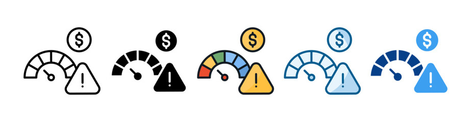 Low Risk  Icon Set Multiple Style Collection