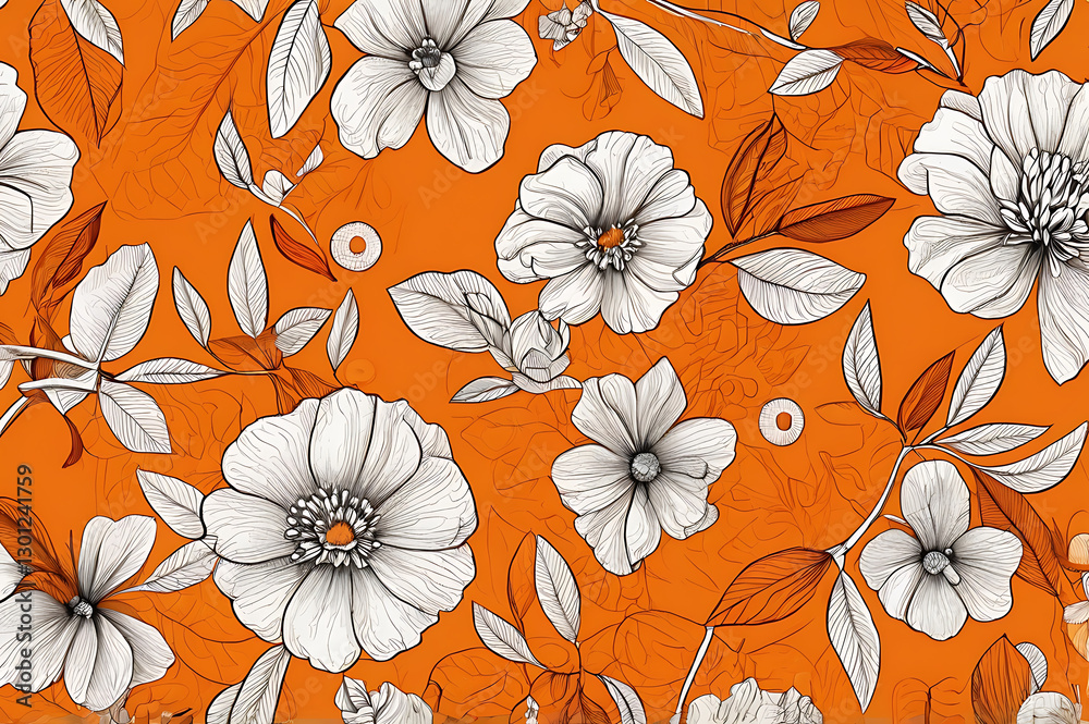 Fototapete a bright orange background to add vibrancy and excitement.