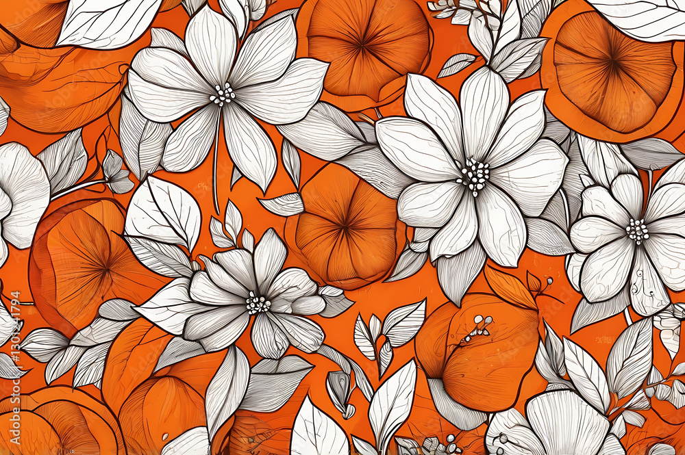 Fototapete a bright orange background to add vibrancy and excitement.