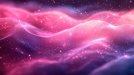 Abstract pastel holographic blurred grainy pink and purple gradient banner digital background texture.