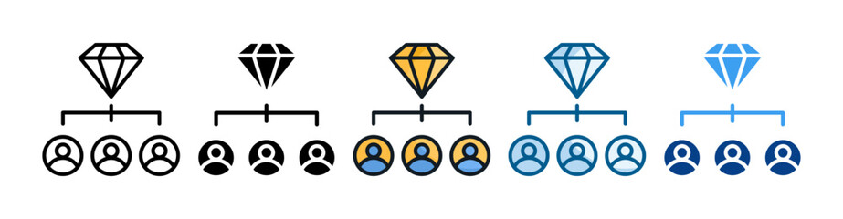 Shareholder Value  Icon Set Multiple Style Collection